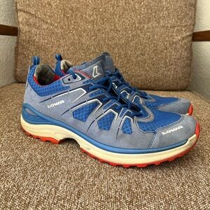Lowa Men's Blue and Red Athletic Shoes